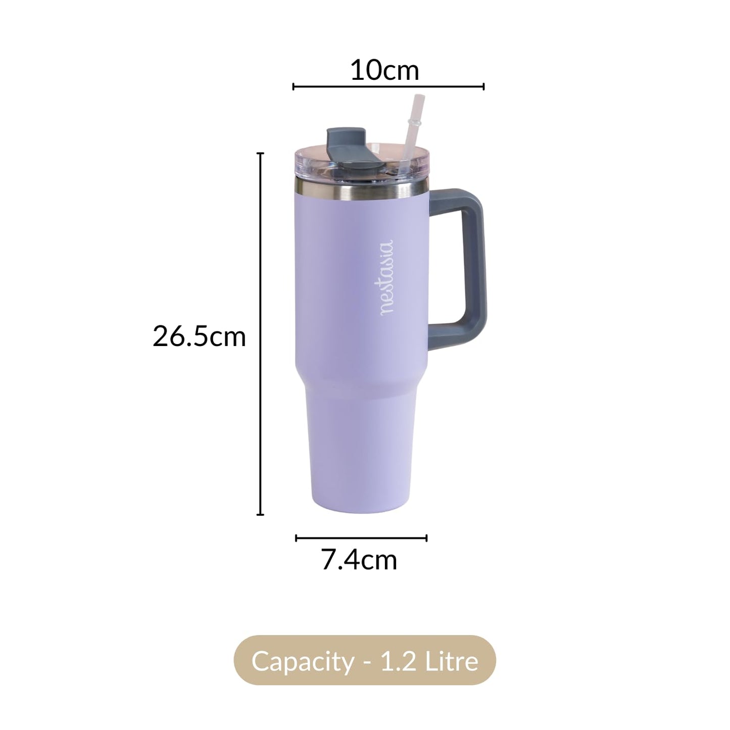 1.2L Tumbler with Lid & Straw