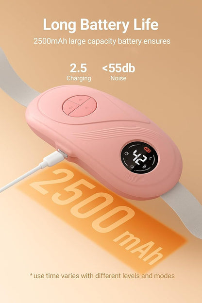 Period Cramp Relief Massager With 6 Modes Heating Pad For Back Pain