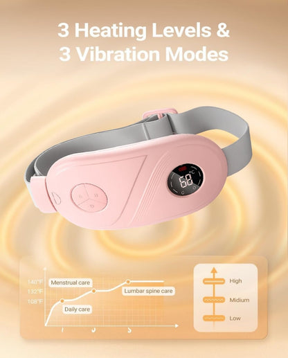 Period Cramp Relief Massager With 6 Modes Heating Pad For Back Pain