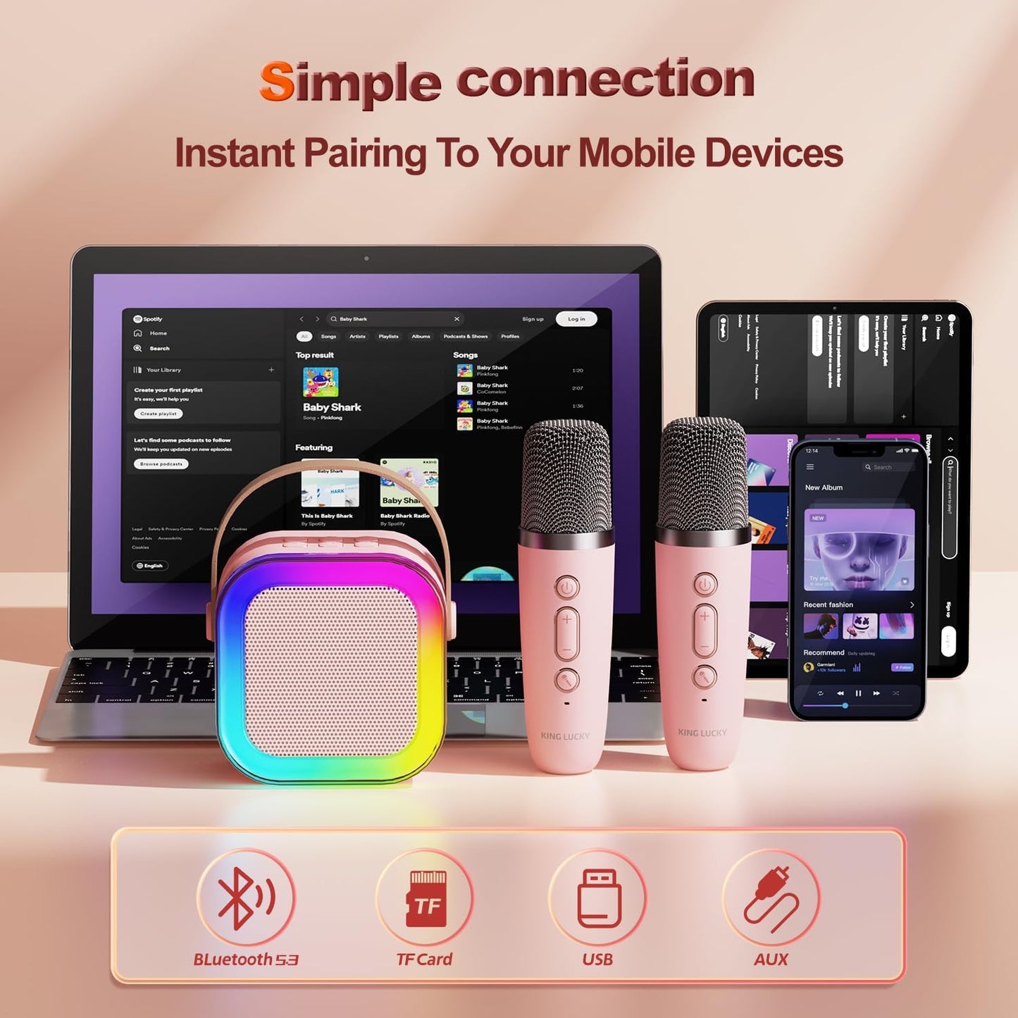 Mini Karaoke Machine for Kids Gifts Adults