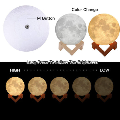 Desi Rang® Moon Light Lamp 3D 15cm
