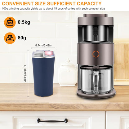 Portable Electric Coffee Grinder 300W Stainless Steel 4-Blade
