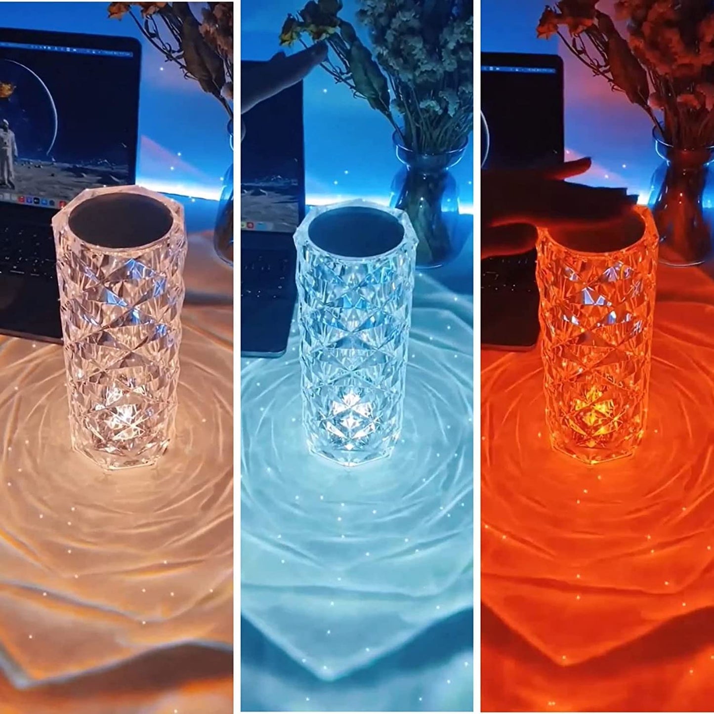 Rose Diamond LED Table Lamp16 Colors Rgb