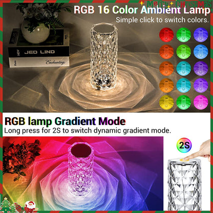 Rose Diamond LED Table Lamp16 Colors Rgb