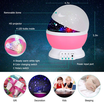 Star Master Rotating 360 Degree Moon Night Light Lamp